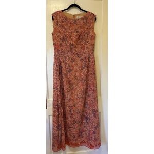 Carolina Herrera Evening Gown Formal Wedding Modest Bright Party Size 10 USA